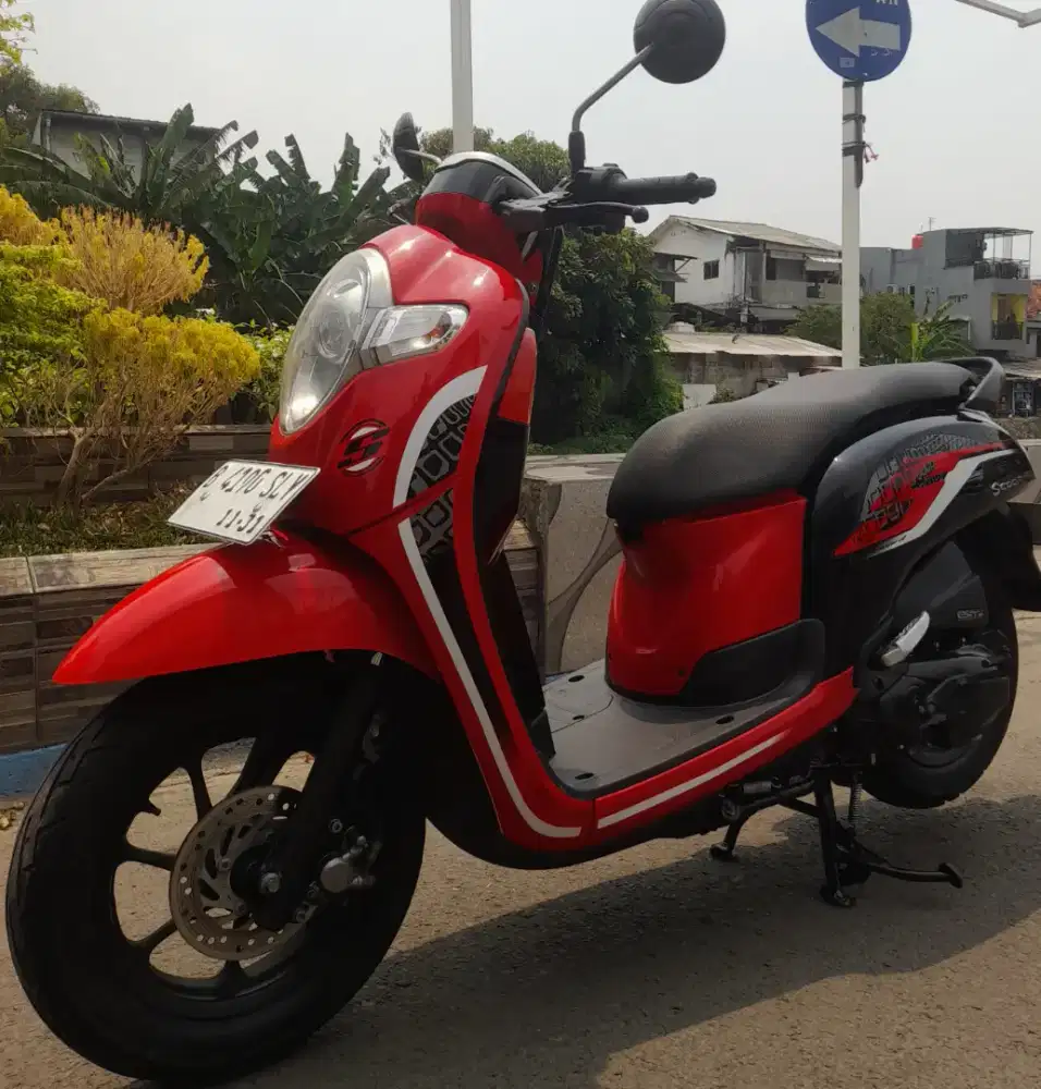 Honda scoopy donat 2020 cbs iss cw asli hitam merah B Dki tangan 1