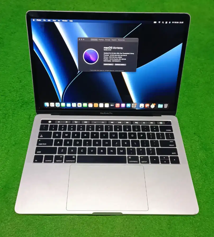 Apple MacBook Pro 2016 13inch i5 8/256 GB Silver Touchbar Murah