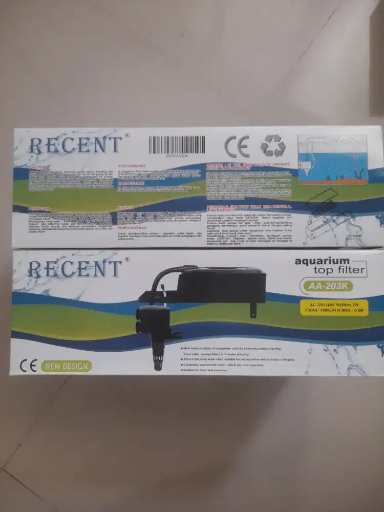 Top Filter Aquarium 1 set Merk Recent AA203K