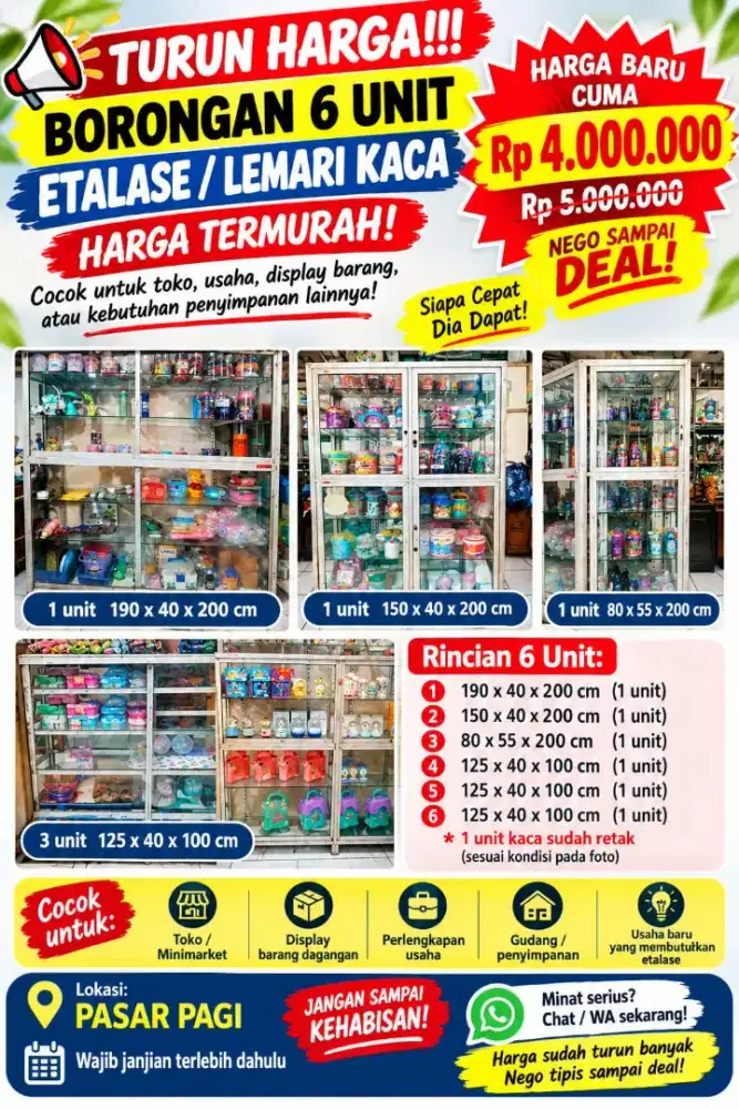 Etalase / Lemari Kaca