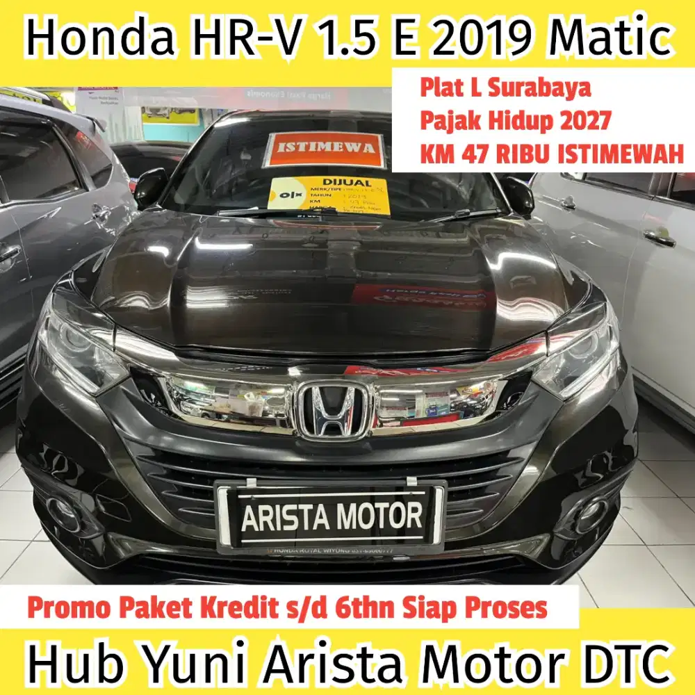 Honda HR-V 1.5 E Matic 2019 KM47RB Plat SBY Pajak2027 Istimewah