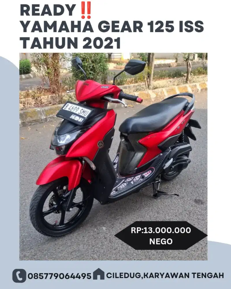 (A) Yamaha Gear 125 iss remote tahun 2021