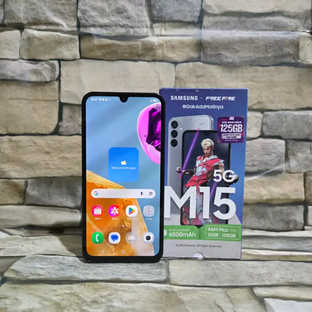Samsung Galaxy M15 5G 6/128 Gray Fulset segel mulus 98%
