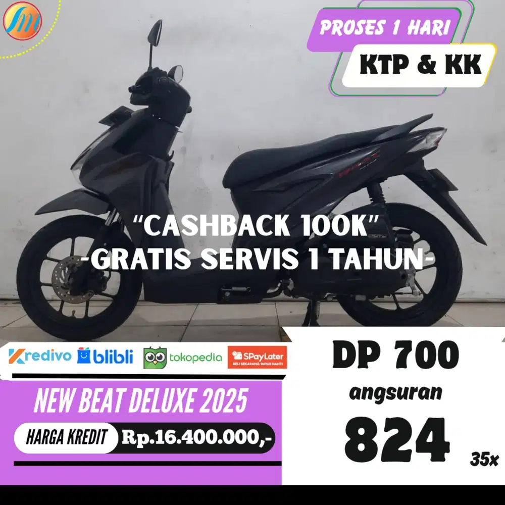 HONDA NEW BEAT DELUXE 2025 DP HANYA 700RB ANGSURAN SANGAT RENDAH