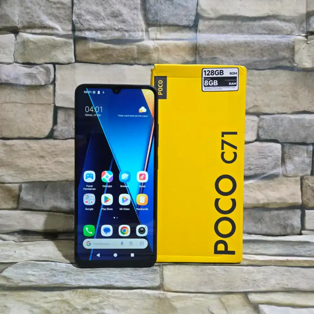 Poco C71 4/128 4G Black Fulset segel mulus 98%