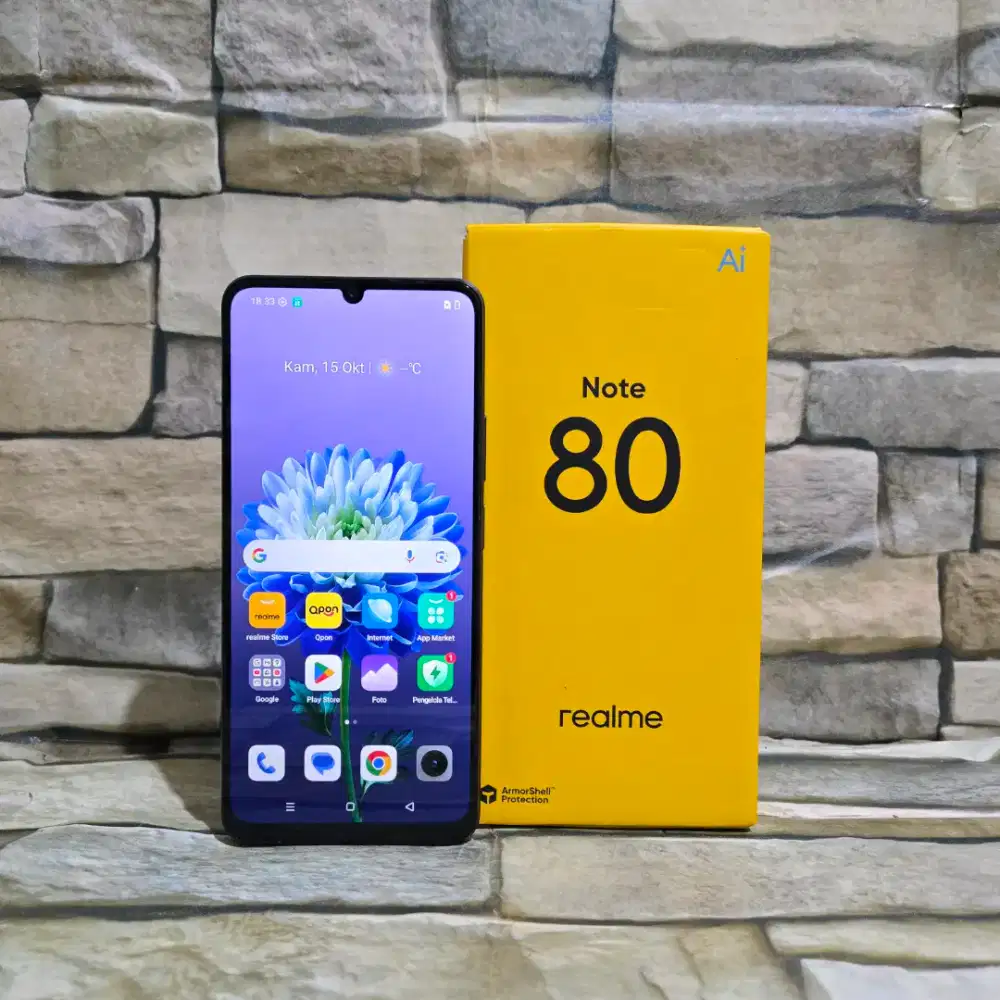 Realme Note 80 4/64 4G Black Fulset segel mulus 98% Garansi panjang
