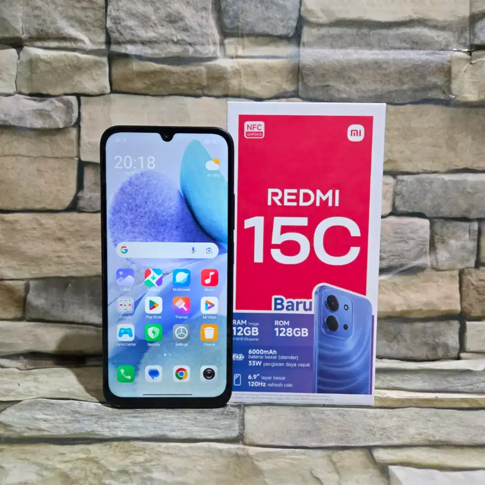 Xiaomi Redmi 15C 6/128 4G Black Fulset segel mulus 98%
