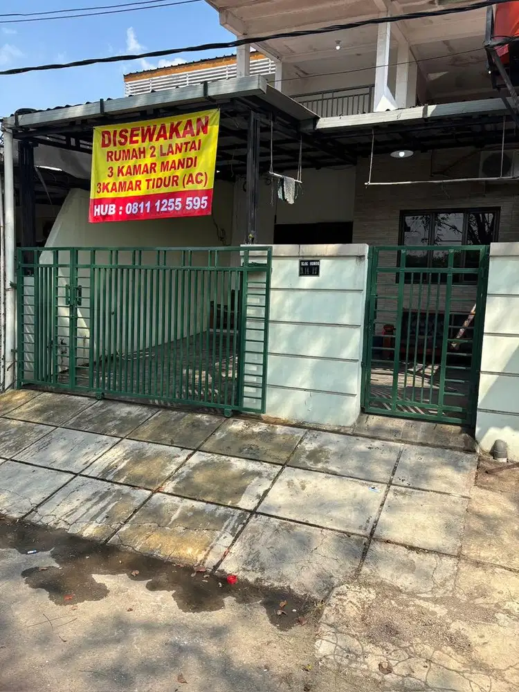 Disewakan Rumah di Perumah 2 Lantai, 3 Kamar Tidur