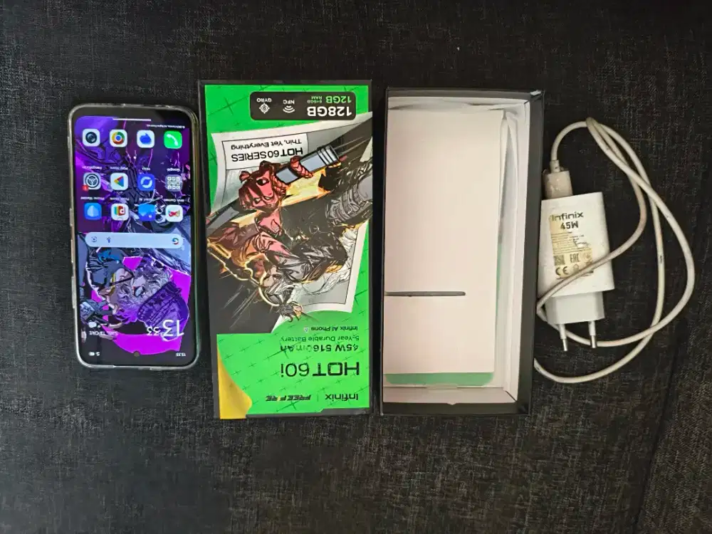 Infinix hot 60i 6/128 fullset garansi on