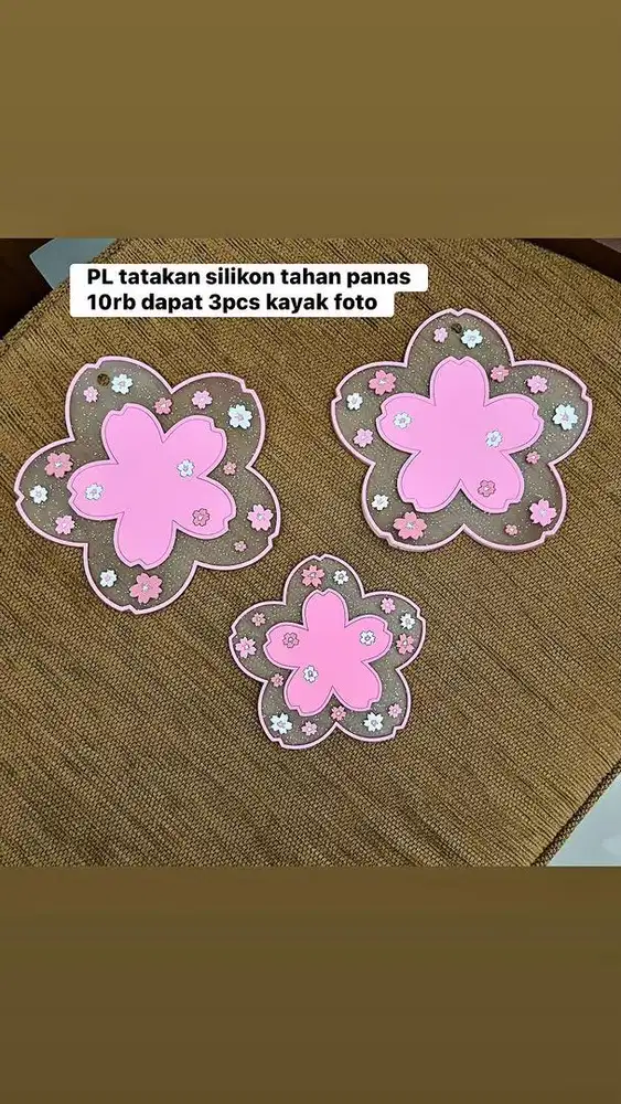 3pcs Tatakan Silikon Tahan Panas