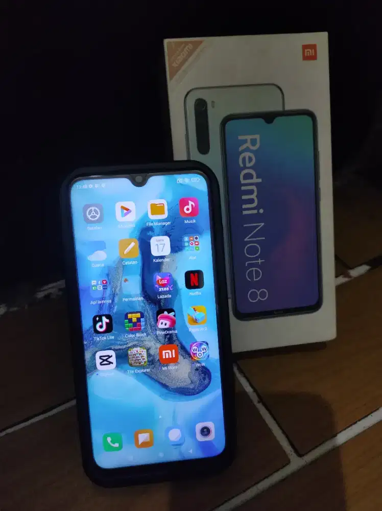 Redmi note 8 4+1/64 fullset original,minus prnh ganti kesing blkang aj