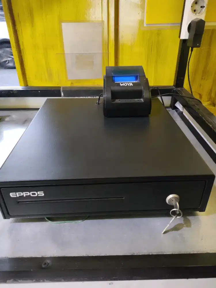 Paket Kasir: Cash Drawer dan Printer Bluetooth Sawangan