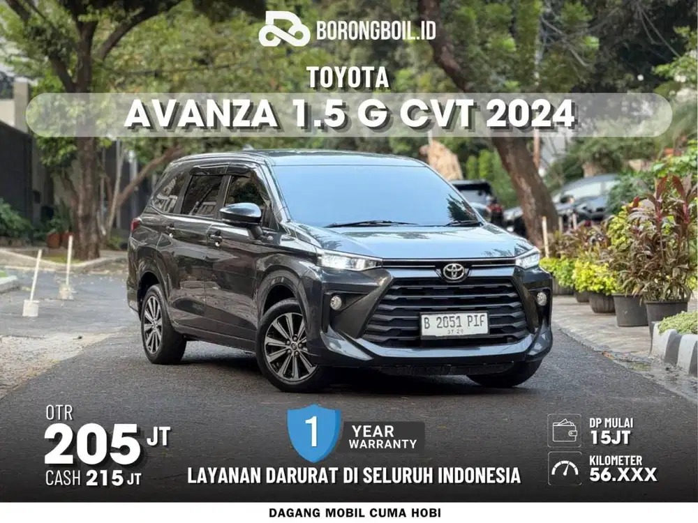 DP RENDAH 15 JT || AVANZA 1.5 G CVT 2024 Abu abu (B 2051 PIF)