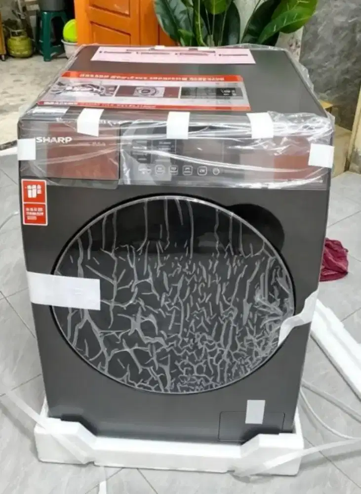 Sharp Washing Machine Front Load 12,5 Kg ,J-Tech Inverter  ES-FL1212SX