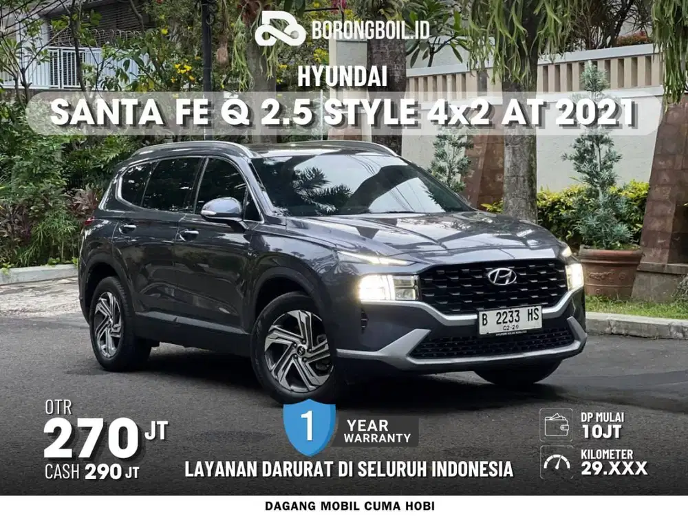 TERMURAH DP MINIM || HYUNDAI SANTA FE Q 2.5 STYLE 4x2 AT 2021 Biru