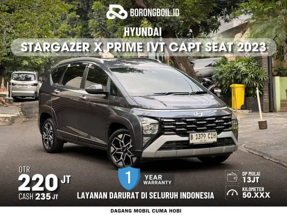 [PAJAKPANJANG] HYUNDAI STARGAZER X PRIME IVT CAPTAIN SEAT 2023 ABU-ABU