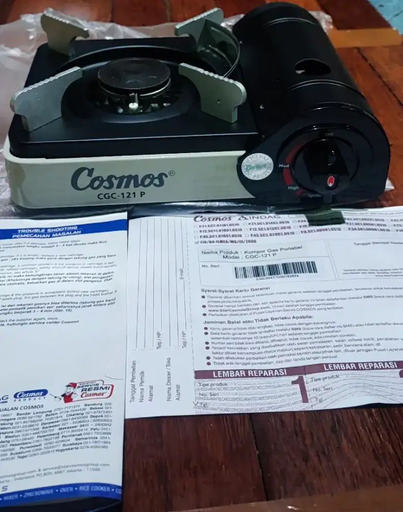 KOMPOR GAS PORTABEL ORIGINAL COSMOS MASIH BARU BELUM PERNAH DIPAKAI