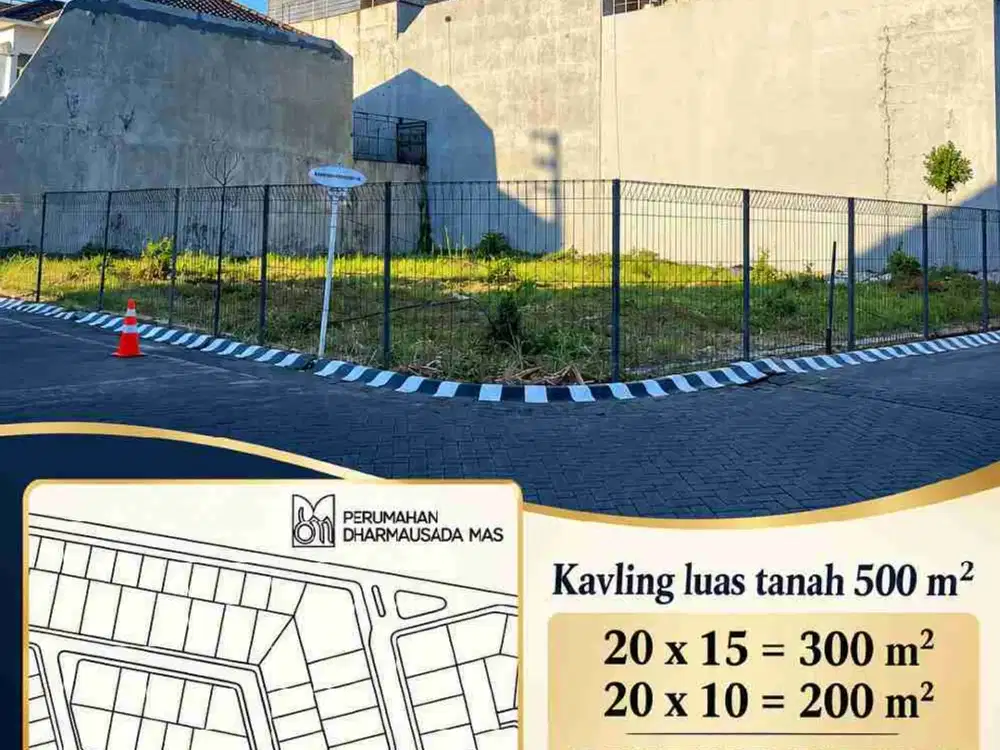 Dijual tanah kavling hook di Dharmahusada Mas