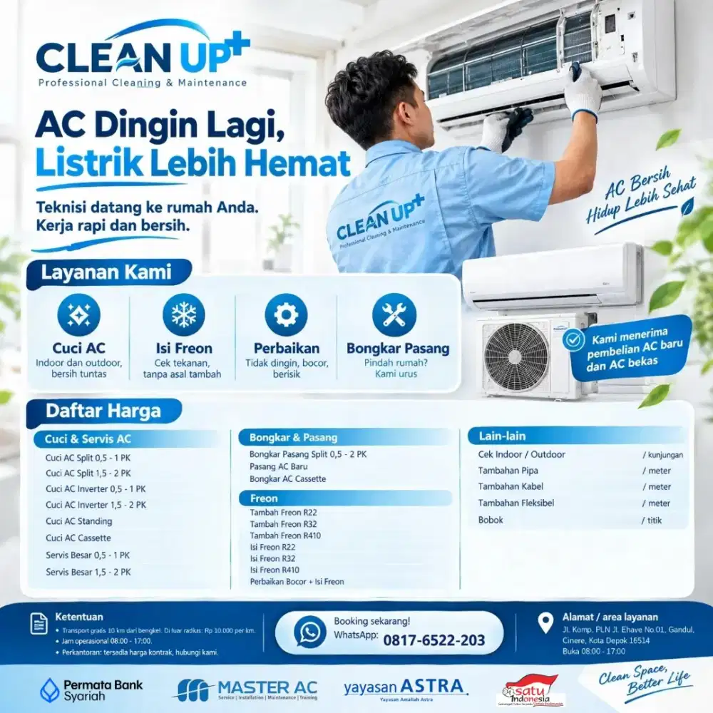 Servis ac kulkas dan mesin cuci