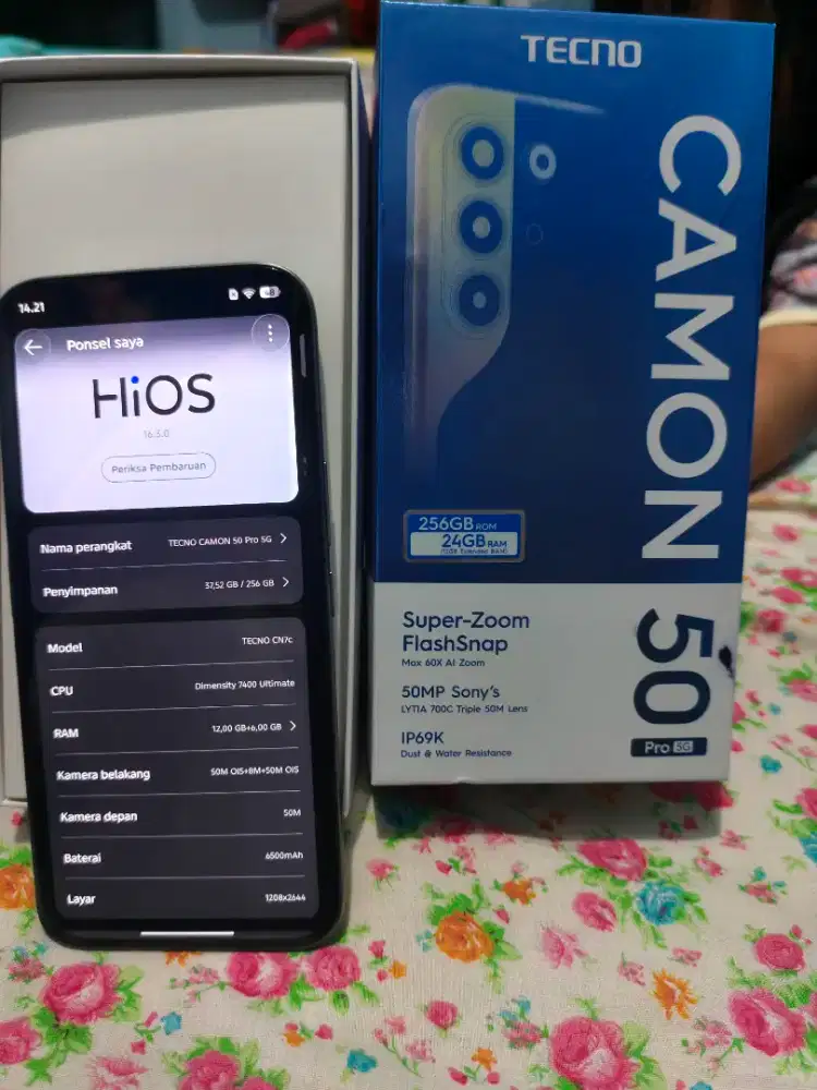 Tecno comon 50 pro 5G 12/256 GB