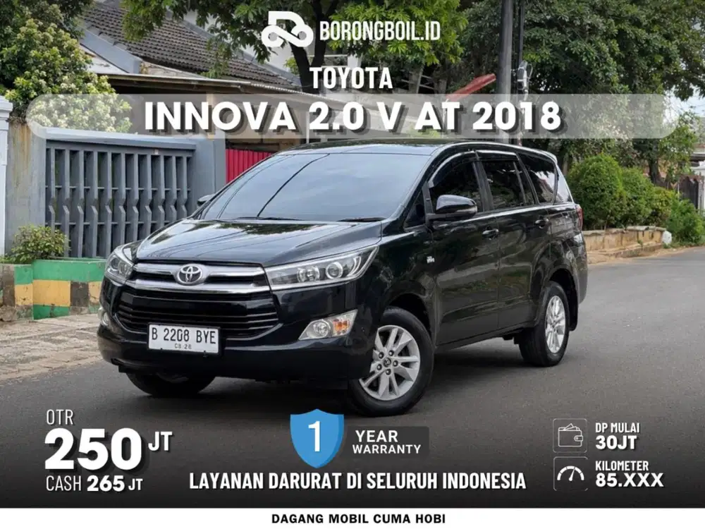 [KM85RIBU] TOYOTA KIJANG INNOVA 2.0 V AT 2018 HITAM