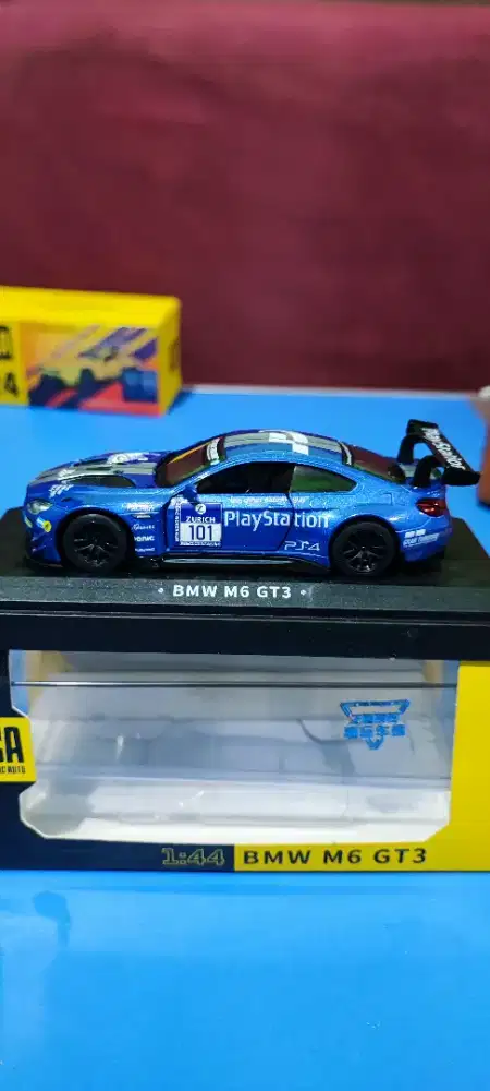 diecast mobil balap CCA BMW M6 GT3 PLAYSTATION SKALA 1:44 Original