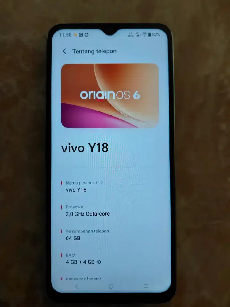 Vivo Y18 RAM 4+4/64GB