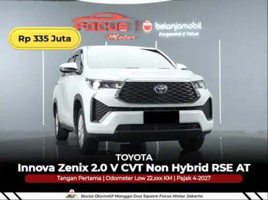 [GARANSI 5THN] TOYOTA INNOVA ZENIX 2.0 V NON HYBRID RSE 2022/2023/2024