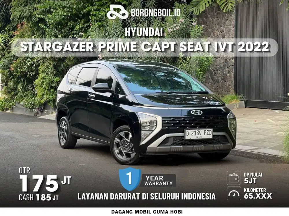 TERMURAH HYUNDAI STARGAZER PRIME CAPT SEAT AT 2022 HITAM ISTIMEWA