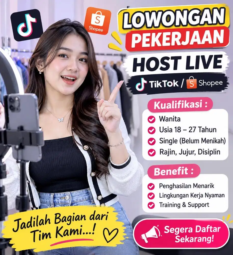 Host live tiktok / shopee