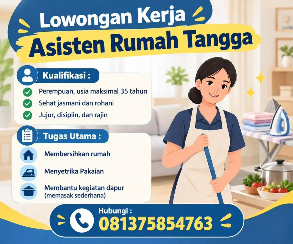 Lowongan Asisten Rumah Tangga (ART)