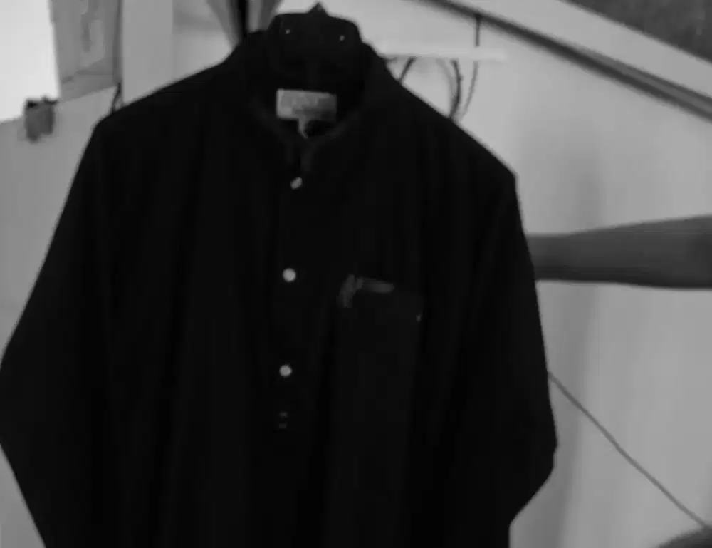 Gamis/Thobe Hitam lengan panjang