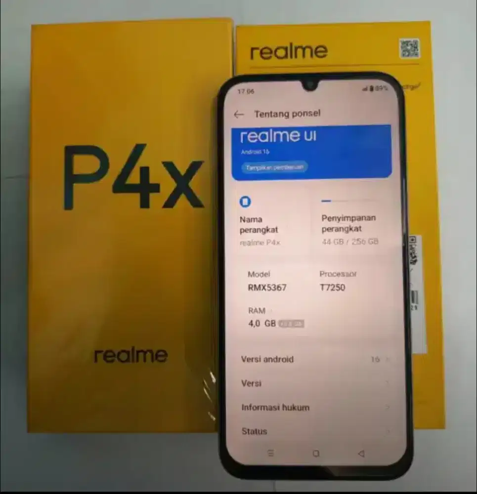 Realme P4X 256GB Garansi Juli 2027