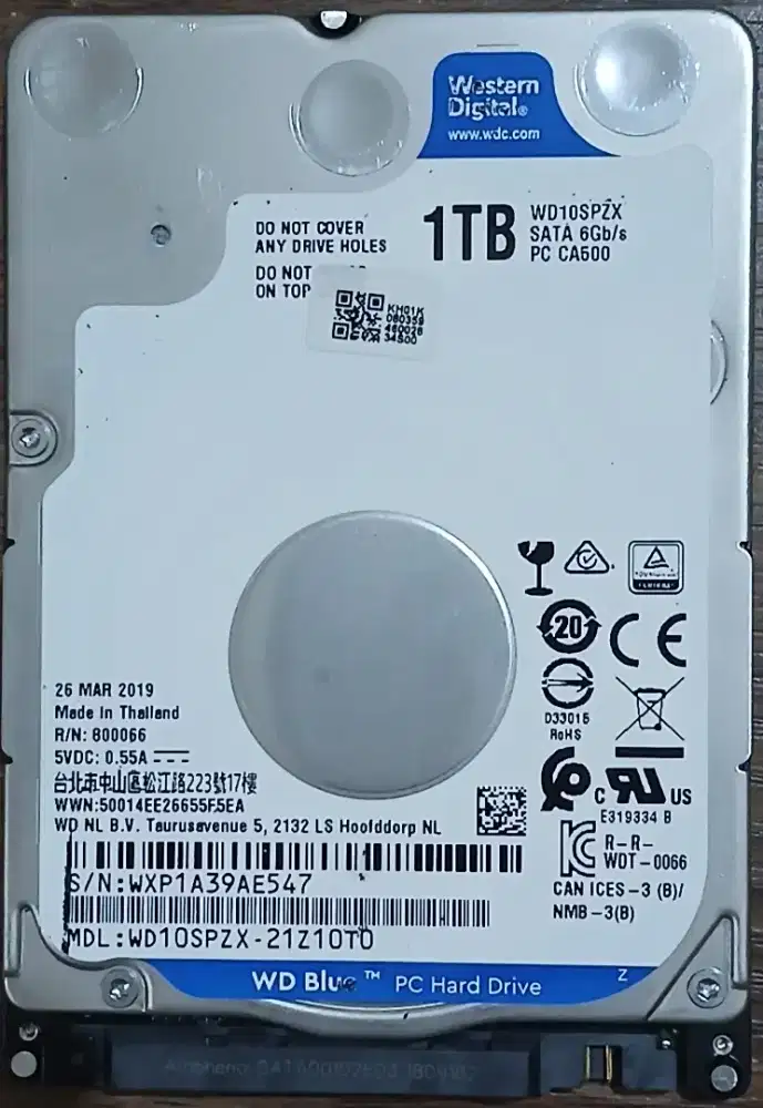 HDD Laptop 1TB WD Blue WD10SPZX 2.5 SATA