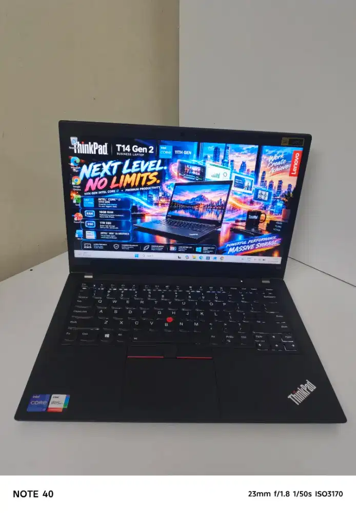 ThinkPad T14 Core i7 Gen 11 RAM 16GB SSD 1TB — Laptop Bisnis Premium!