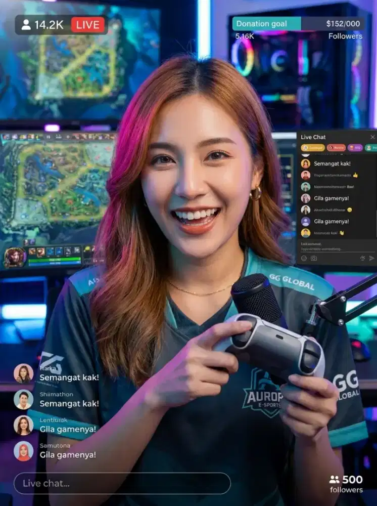 Host Wanita Live Game TikTok (Gaming Streamer) - Seminyak Bali