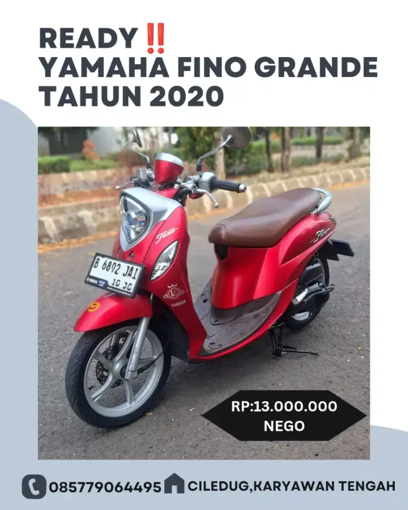 (A) Yamaha Fino Grande 125 tahun 2020