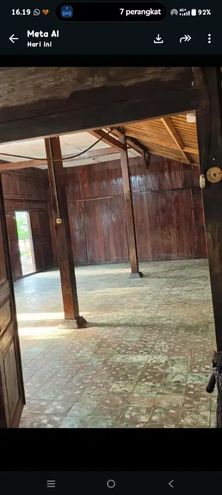Di jual gebyok rumah jati sudah 100 tahun