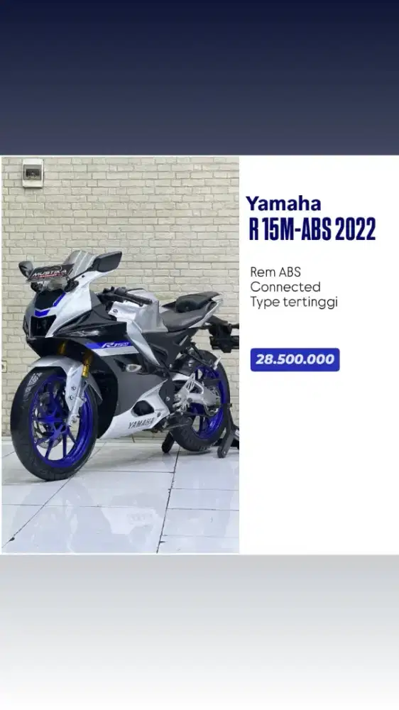 Perfect Condition!!Yamaha R15M-ABS 2022 Plat S Warna Favorit-Mustika