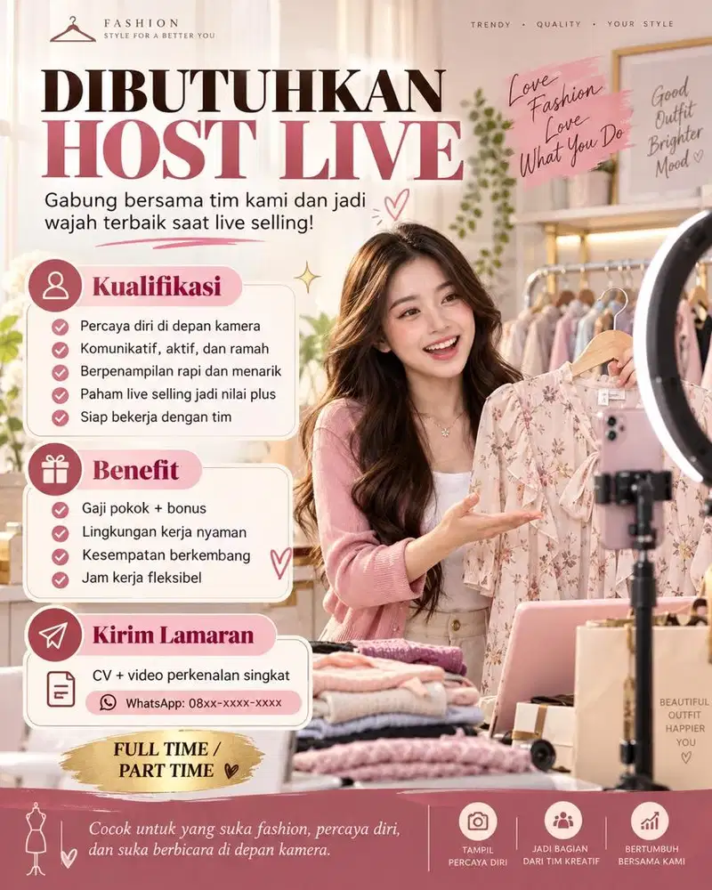 DIBUTUHKAN SEGERA: HOST LIVE
