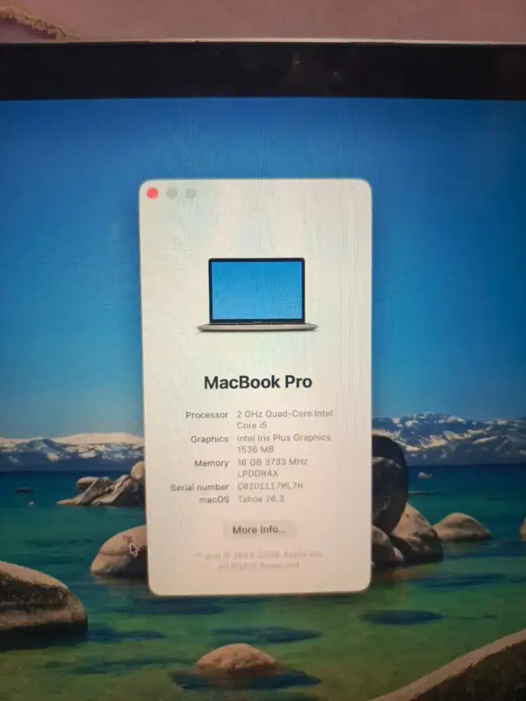 Macbook pro 13 inch 2020 core i5 touchbar 16/512 (Second)