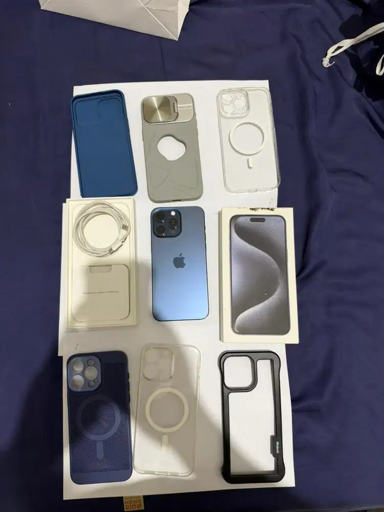 Iphone 15 pro max 256GB blue titanium resmi ibox