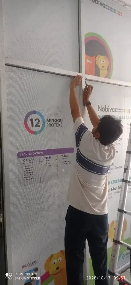 Sticker kaca oneway vision printing fullcolor murah