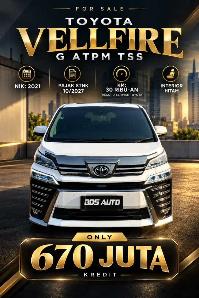 Toyota Vellfire G TSS Nik : 2021