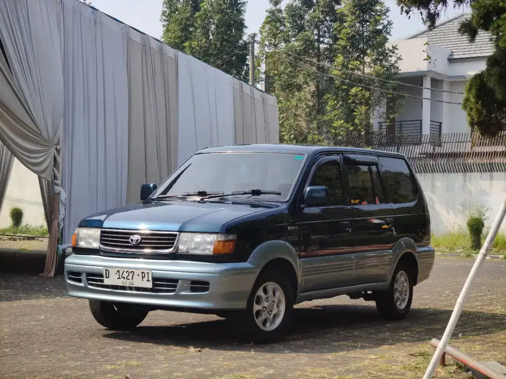 Kijang Krista Bensin 1999 Manual Biru 2tone Ngaleng Lempeng