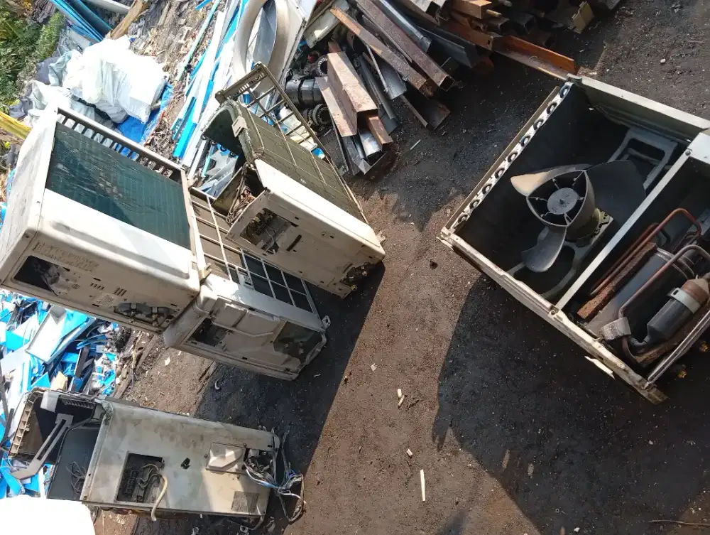 Dibeli Rosok Besi Tua Logamlainnya Elektronik Rusak Ac Mesin Mesin dll