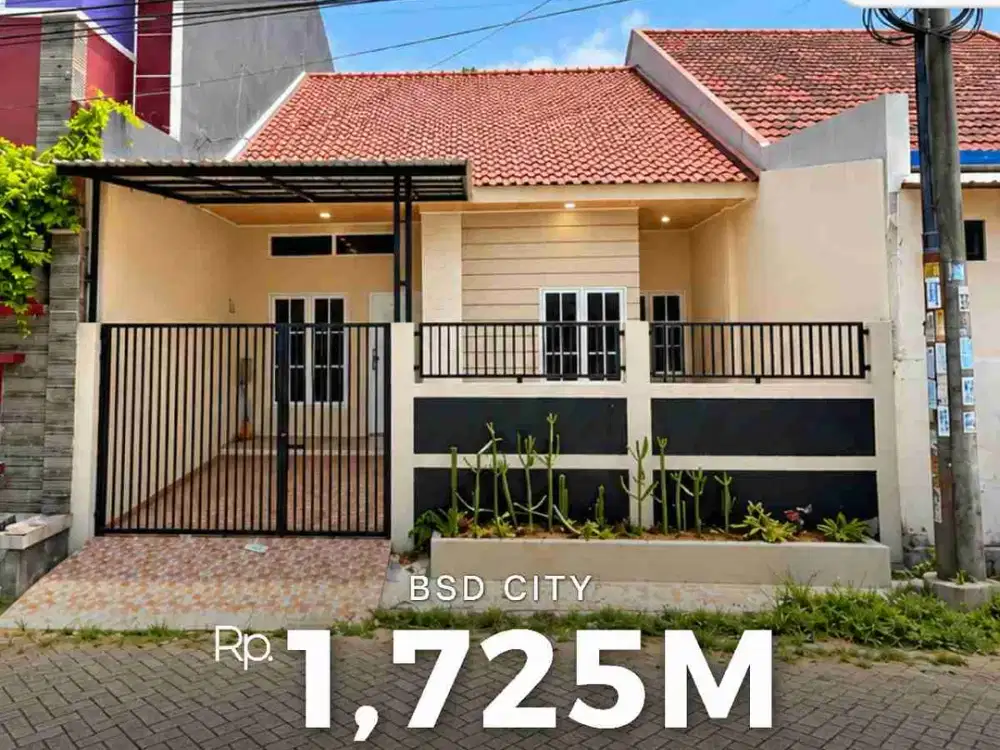 Jual Rumah 1 Lantai Siap Huni Depan Masjid BSD Griya Loka, An