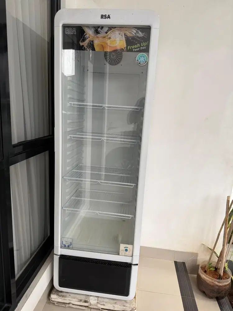 Showcase Cooler RSA 1 Pintu 5 Rak - Dingin Normal / Siap Pakai