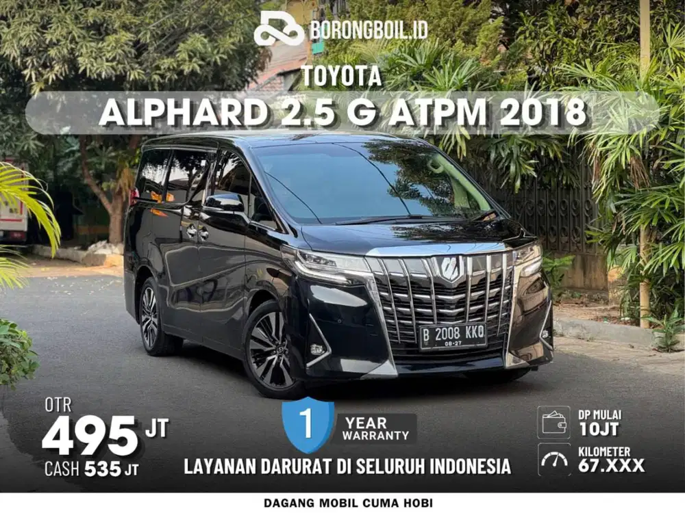 KM LOW !! TOYOTA ALPHARD G ATPM 2018 HITAM