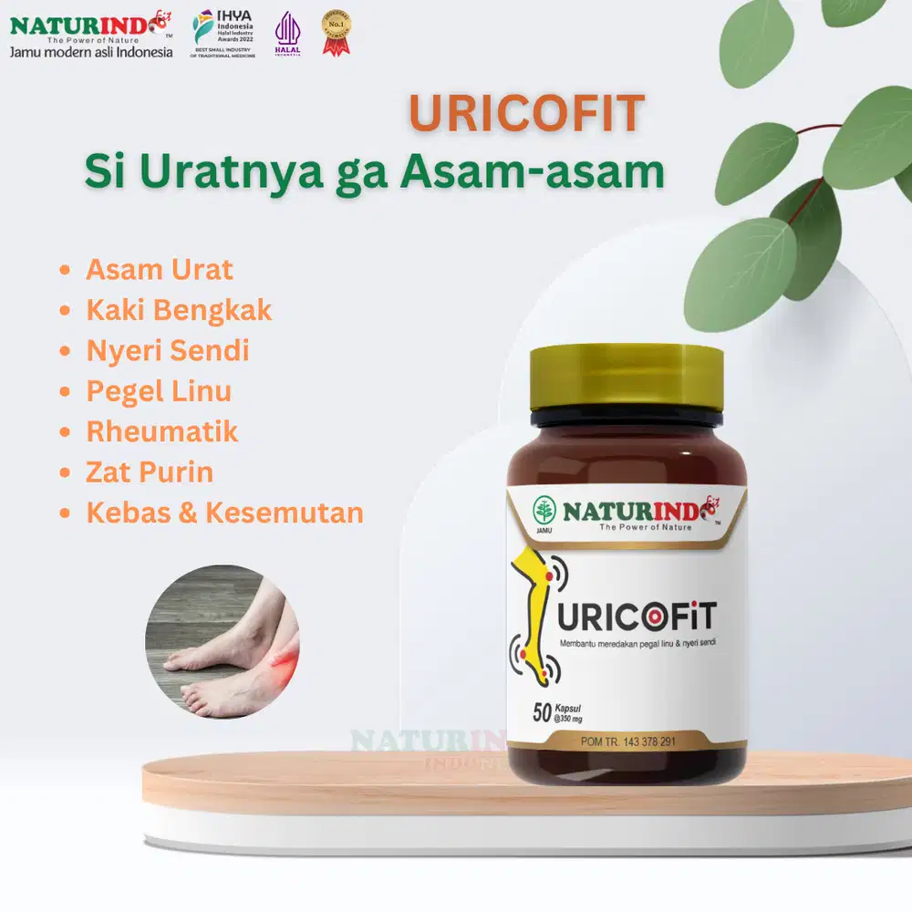Jamu Modern Naturindo Uricofit Mengatasi Asam Urat dan Nyeri Sendi